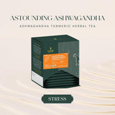 Luxmi Estates Astounding Ashwagandha Turmeric Ginger Herbal Tea Bags 30gm, 1.05 Ounce - 15 Tea Bags | Certified USDA Organic Herbal Tea Bags For Stress Support